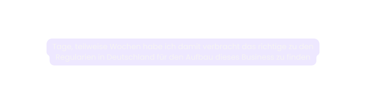 Tage teilweise Wochen habe ich damit verbracht das richtige zu den Regularien in Deutschland für den Aufbau dieses Business zu finden